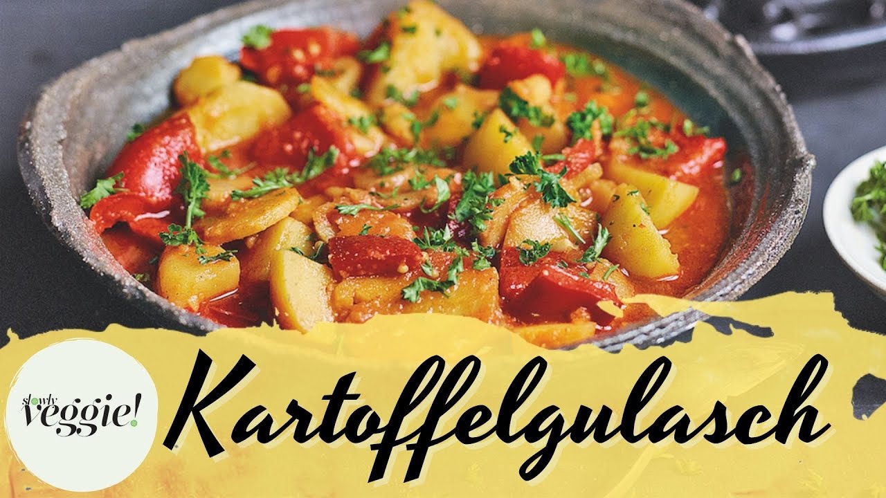 Vegetarisches Kartoffelgulasch 🥔 – einfach lecker – mit Paprika & pikanter Sauce🌶 I slowly veggie!