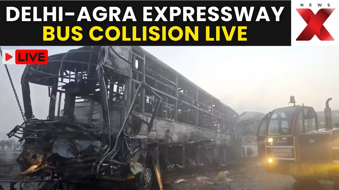 Delhi-Agra Expressway accident LIVE | Horrific Visuals from Mathura Accident Scene