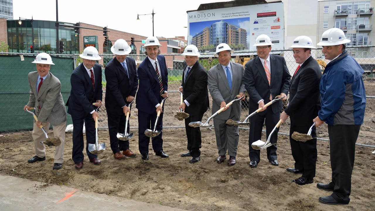 At a West Loop groundbreaking for new luxury apartments