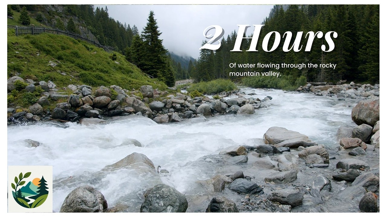 Serene Rocky Valley Stream | 2H White Noise for Sleep, Zen & Concentration
