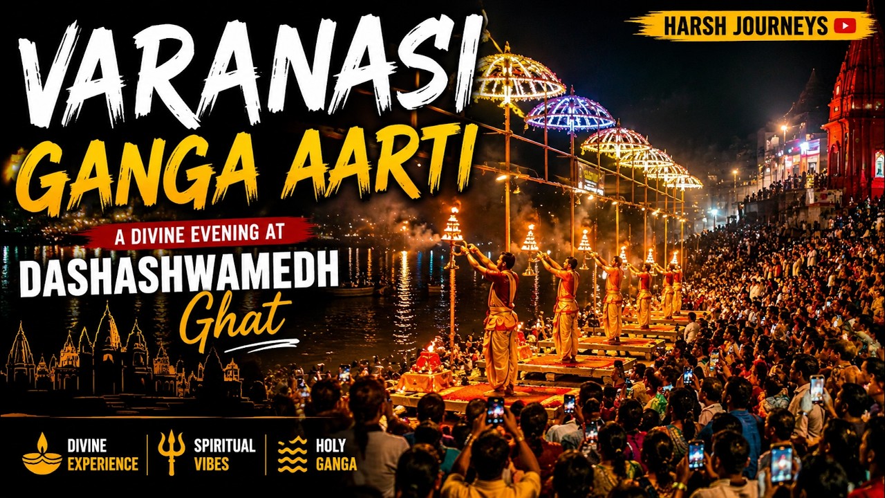 Varanasi Ganga Aarti – A Divine Evening at Dashashwamedh Ghat | Harsh Journeys