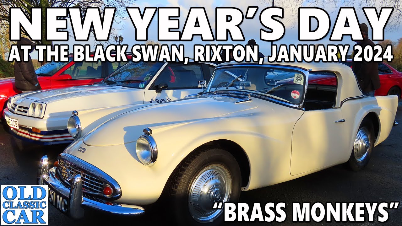NEW YEAR'S DAY classic cars outing at the Black Swan pub in Rixton
