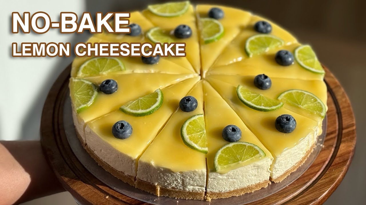 Café-Style No-Bake Lemon Cheesecake | Creamy, Tangy, and Effortless!