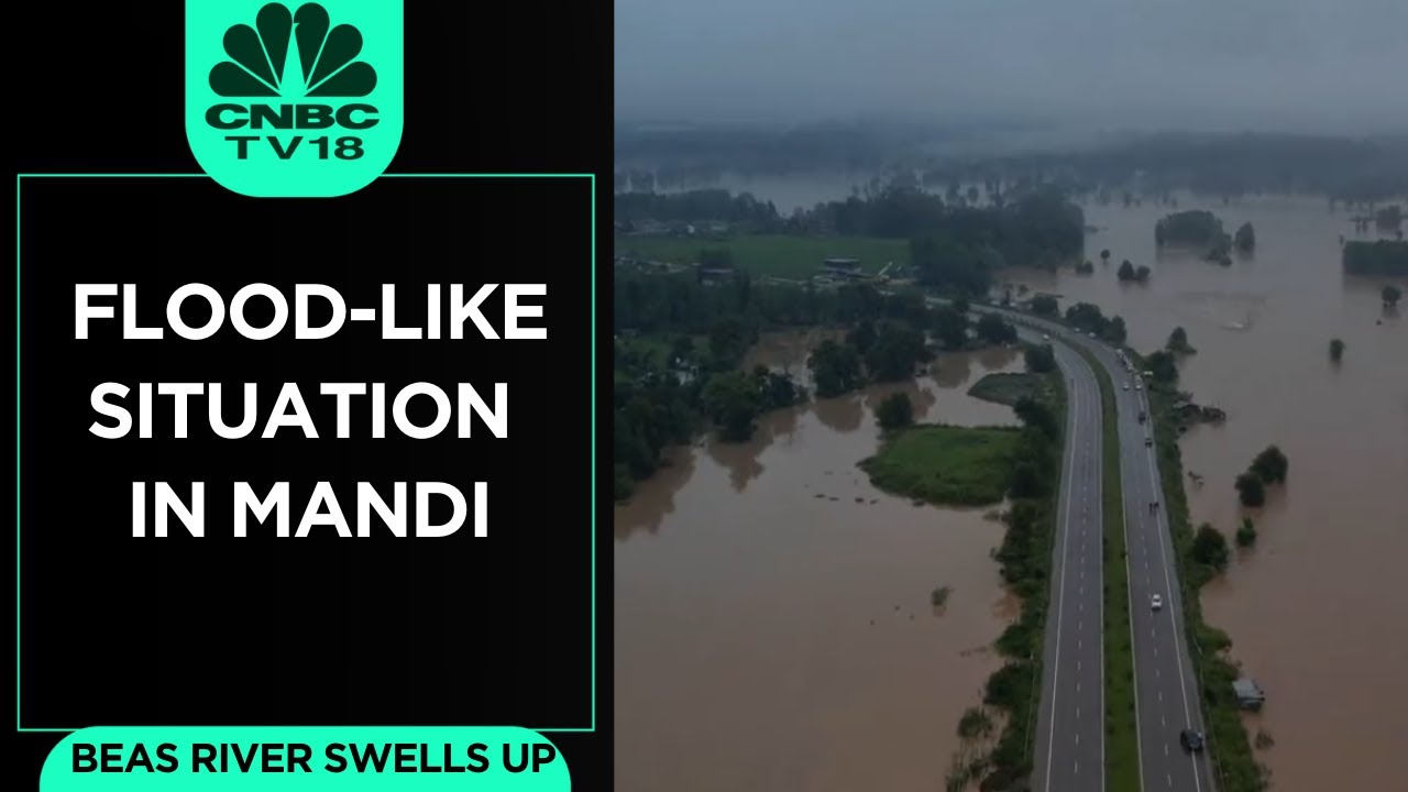 Mandi, Himachal Pradesh: River Beas Swells, Causing Flood-Like Scenario From Continuous Rainfall