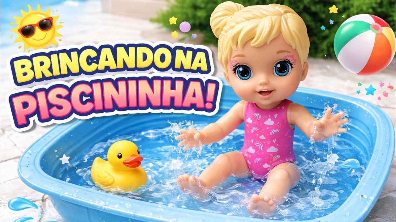 Brincando na piscina 