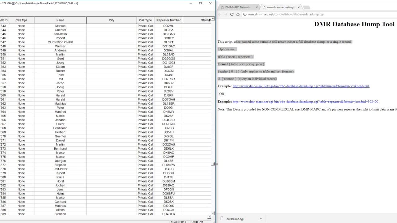 AT-D868UV DMR-MARC Database Import (Video 1)