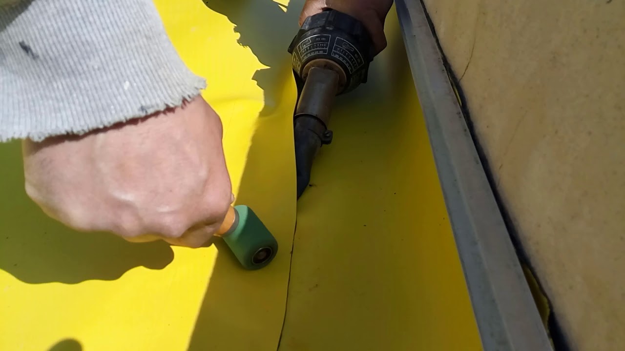 Leister triacs ST, waterproofing membrane PVC, κόλληση μεμβράνης pvc, plant pot,