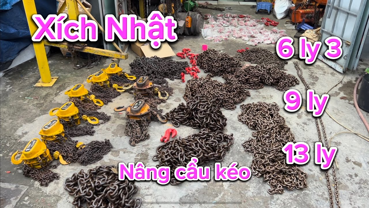 Xích Nhật, xích bãi 6.3ly, 9ly,13ly .Nguyên zin .Cắt xich theo yêu cầu ngắn dài| THIẾT BỊ MINH PHƯỚC