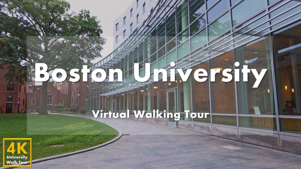 Бостонский университет(Boston University)-кампус Фенуэй - Виртуальная пешеходная экскурсия[4k 60fps]