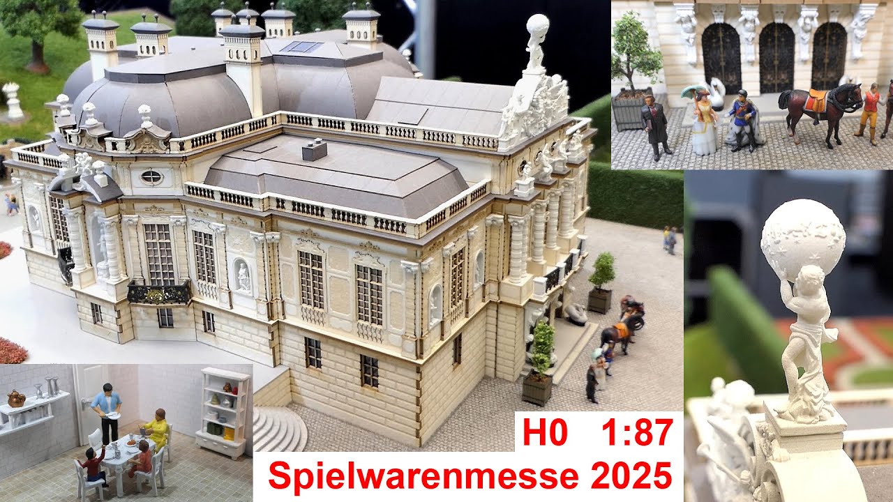 Schloss Linderhof 1:87 H0 von Noch @ Spielwarenmesse 2025 + Gras-Master 4.0, Figuren, easy Track-Set