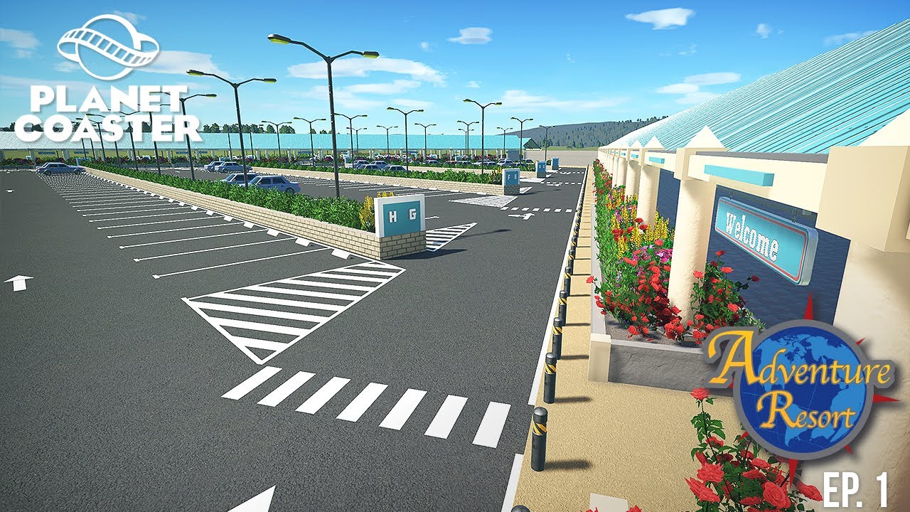 Planet Coaster | Adventure Resort | Ep. 1 : Un nouveau parc : Parking lot & bus station !