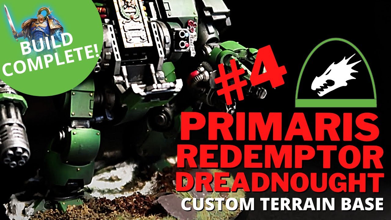 Primaris Redemptor Dreadnought #4: Base Painting & Custom Terrain (with Water Effect!)