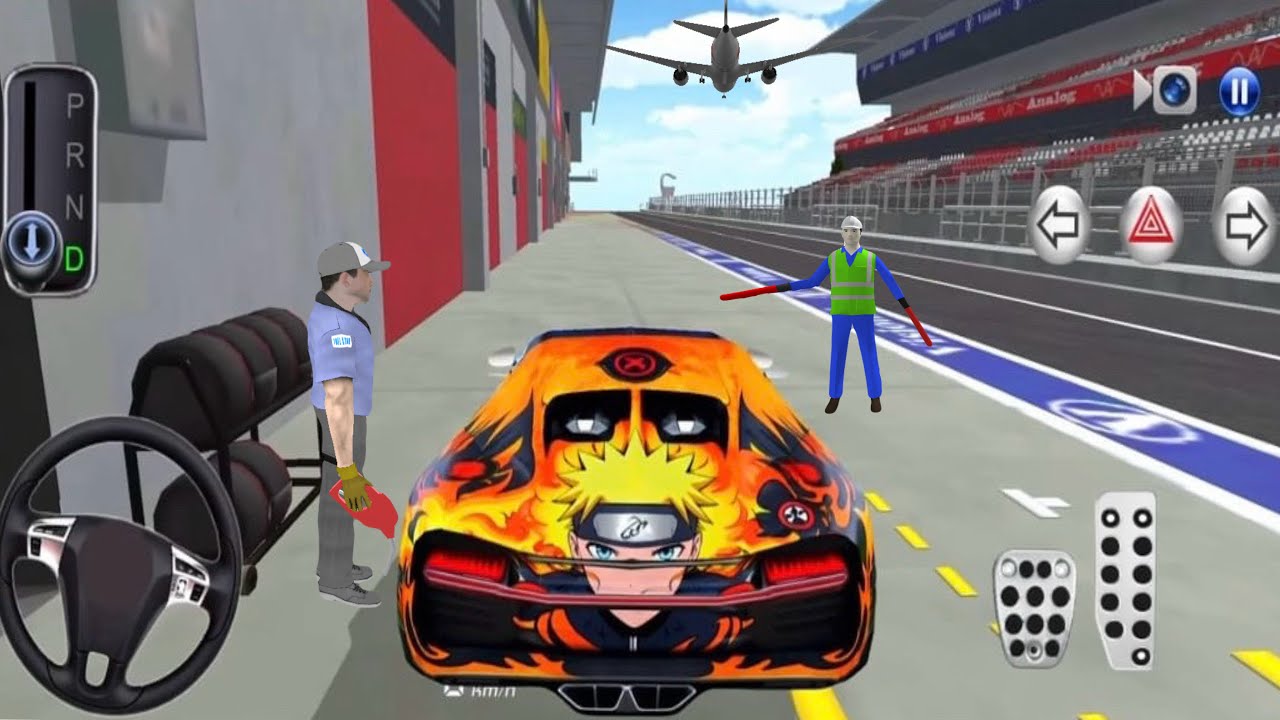Flight Crash and Naruto bugatti Chiron- 3d Driving Class android game || Car Game 
