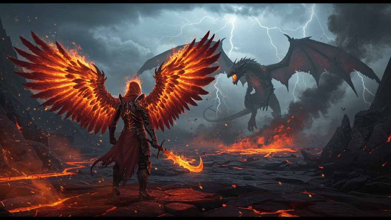 Warrior of Hell vs Black Dragon | Epic 3-Minute Fantasy Battle Loop