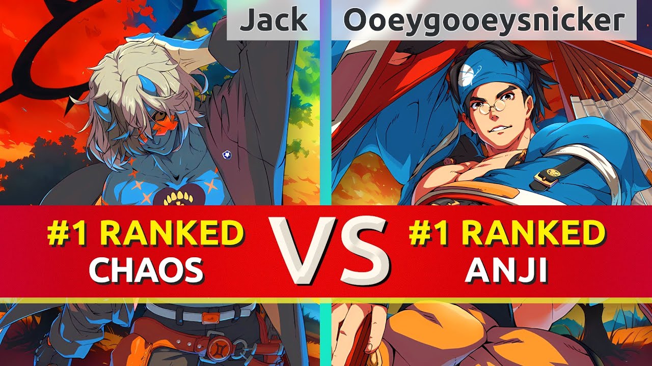 GGST ▰ Jack (#1 Ranked Chaos) vs Ooeygooeysnicker (#1 Ranked Anji). High Level Gameplay