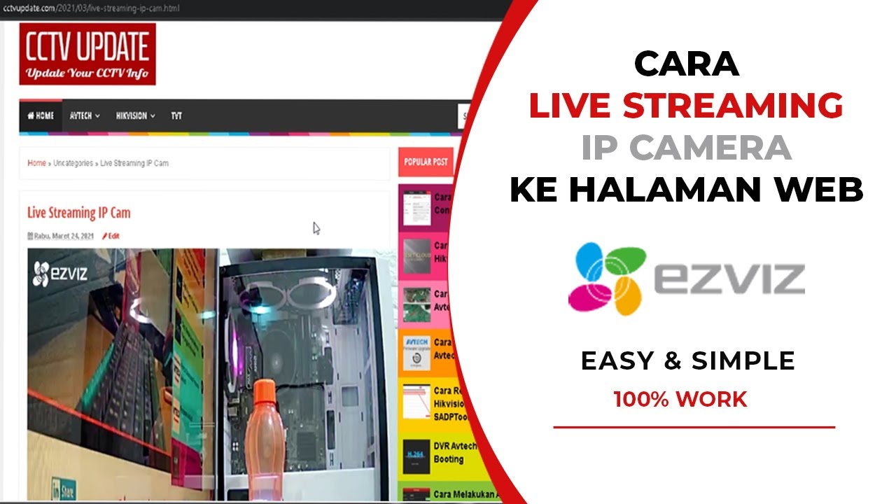 Cara Live Streaming IP Camera ke Website | Live Streaming CCTV Camera