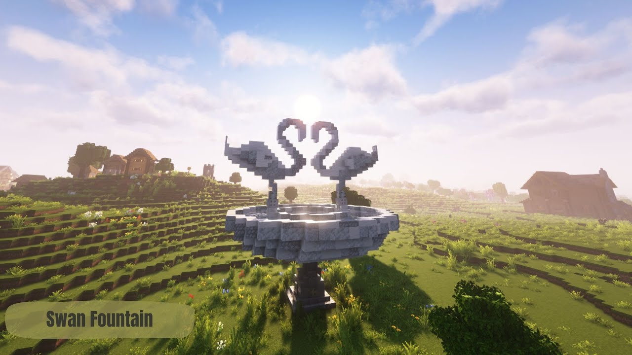 Swan Fountain | Minecraft Build Tutorial