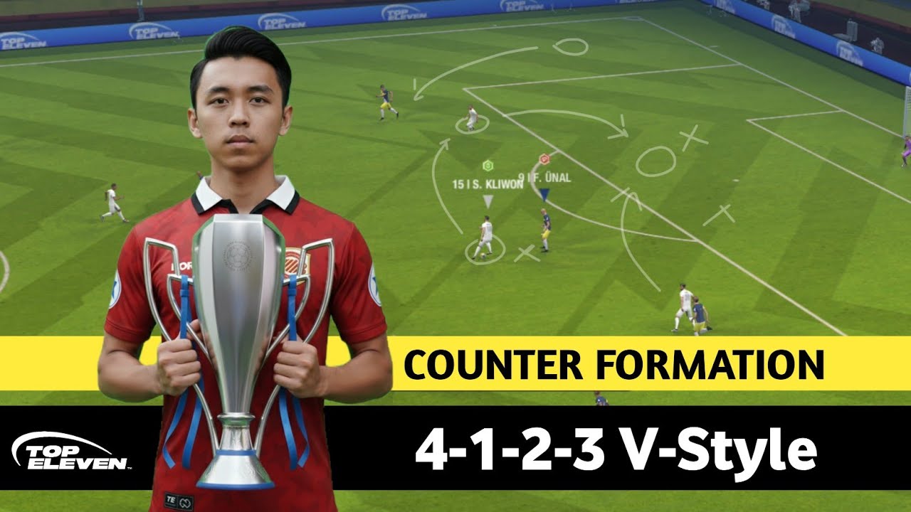 Counter Meta Formasi 4-1-2-3 V-style | Top Eleven 2026