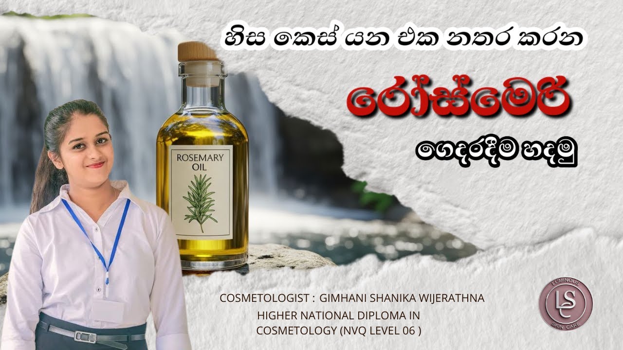 රෝස්මෙරි ඔයිල් ගෙදරදීම හදමු | How to Make Rosemary Oil At Home Sinhala.