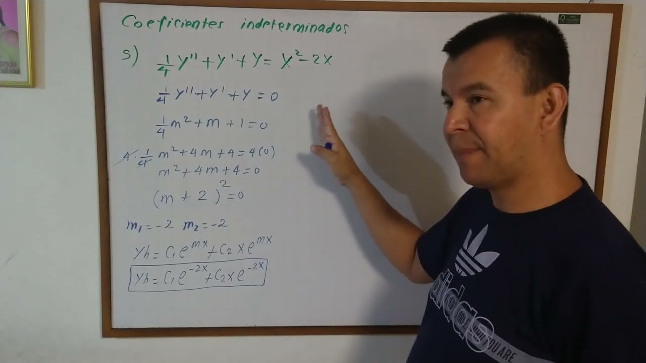 ECUACIÓN DIFERENCIAL COEFICIENTES INDETERMINADOS EJERCICIO