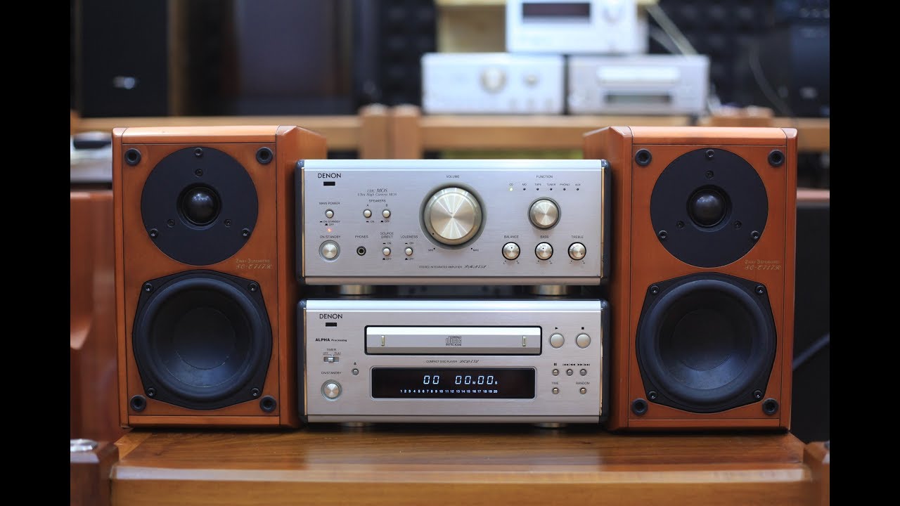 D&agrave;n mini Denon 7.5L loa 717R đẹp xuất sắc tiếng hay bass uy lực ^A^ Loa c&oacute; bass &acirc;m b&ecirc;n trong.