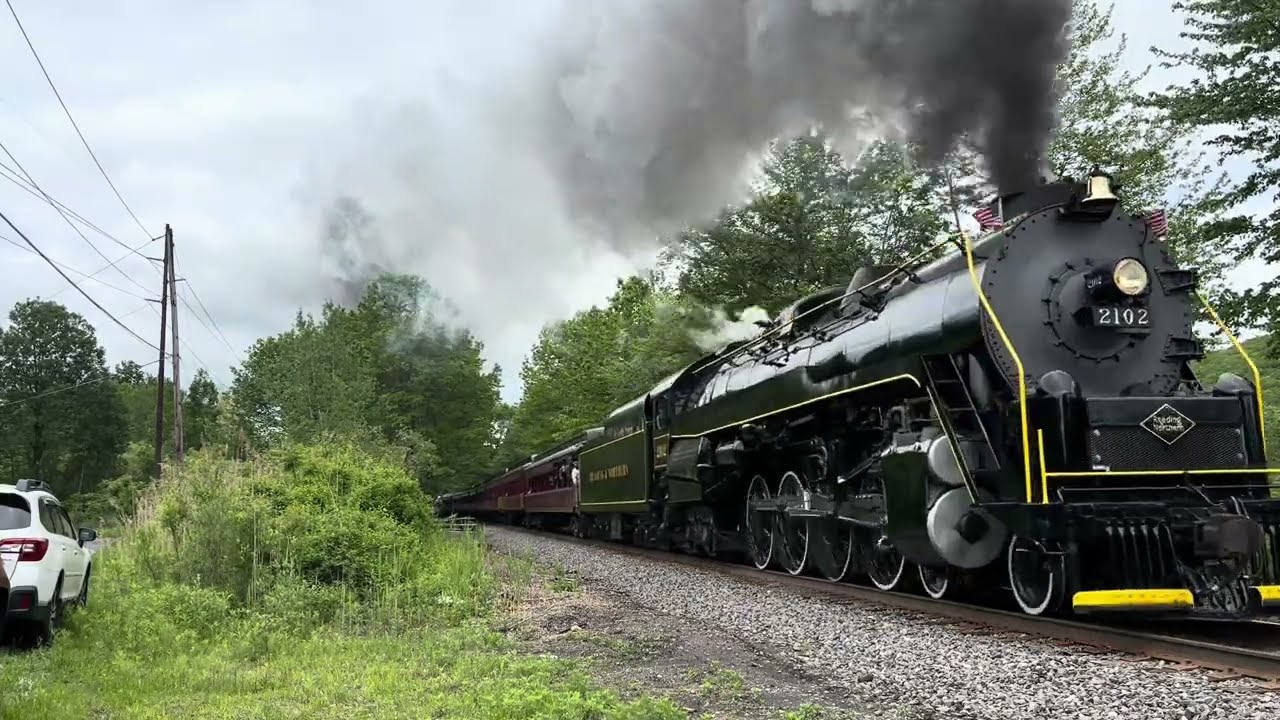 Reading & Northern: Steam chugs on the former Blue Mountain & Reading lines FT RBMN 2102! 5/24/25