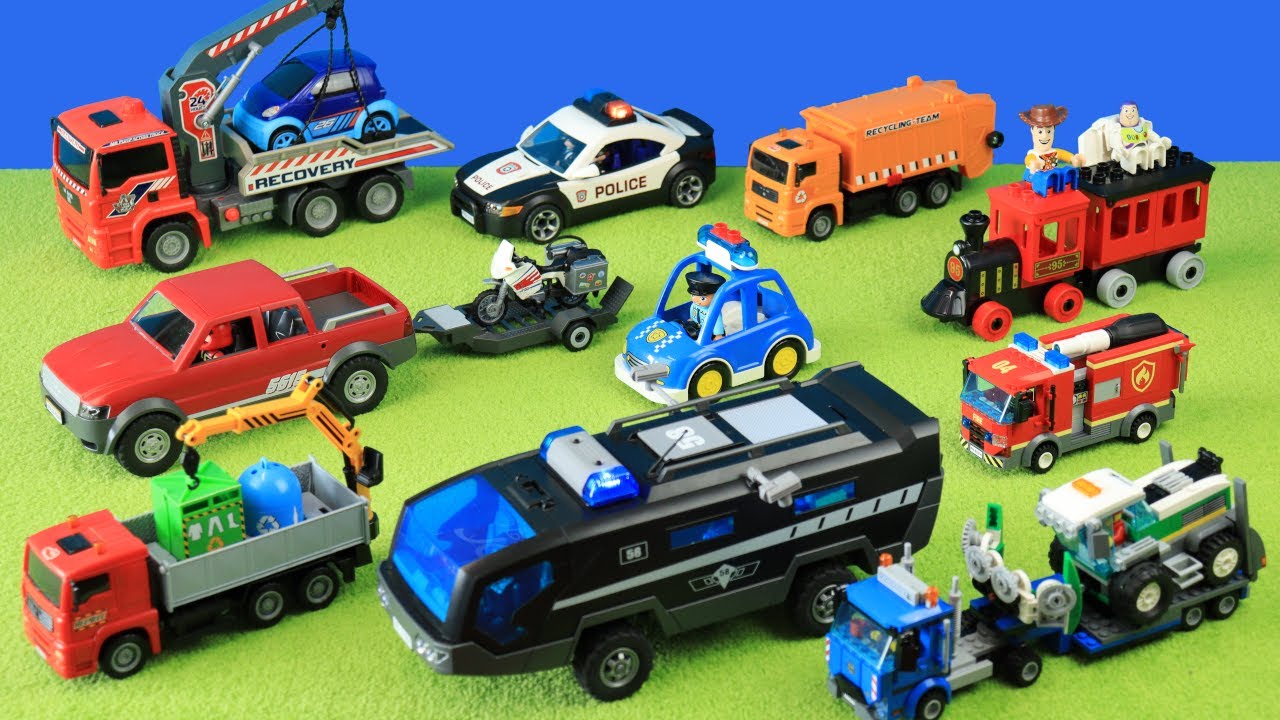 SEK, Polizei, Jeep, Motorrad, Feuerwehr, Playmobil, Lego City, Family Fun für Kinder