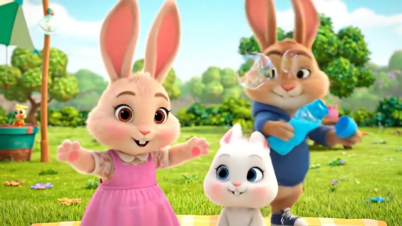 Bunny Family Ka Park Picnic!  Bubble Fun aur Masti | The Bunny Family Show #Hindi #bunnycartoon