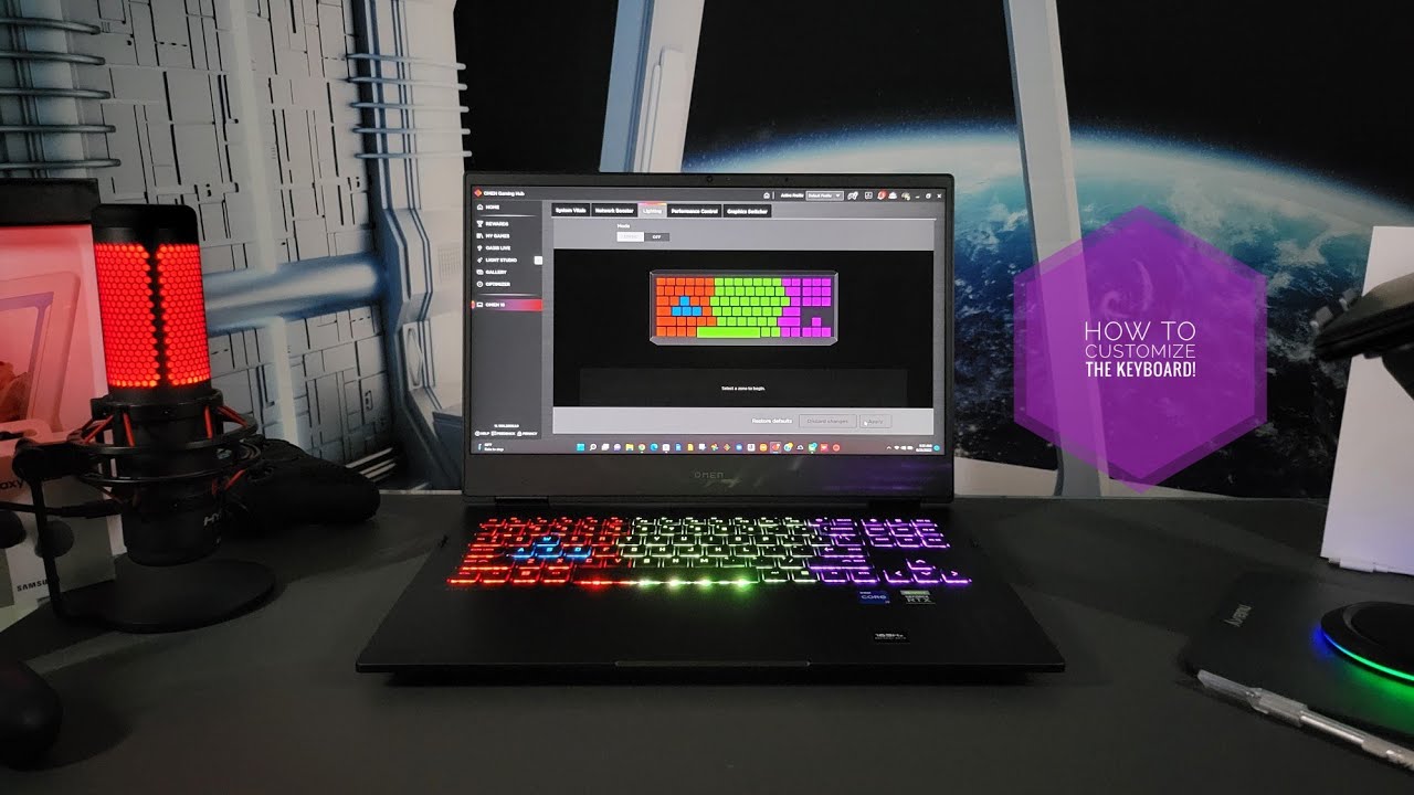 Игровой ноутбук HP Omen 16: как настроить клавиатуру с помощью Omen Gaming Hub — руководство и об...