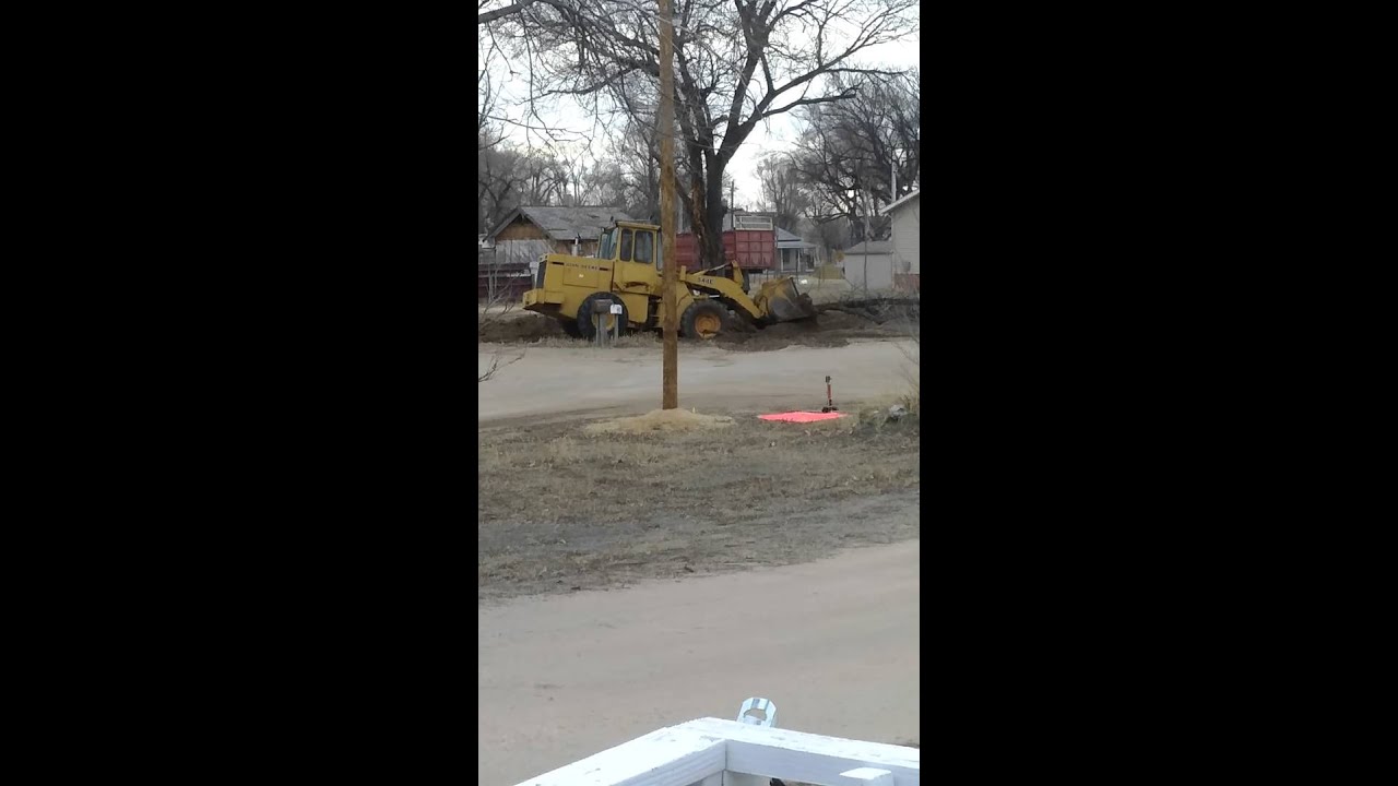 Loader versus tree! Poor tree :(