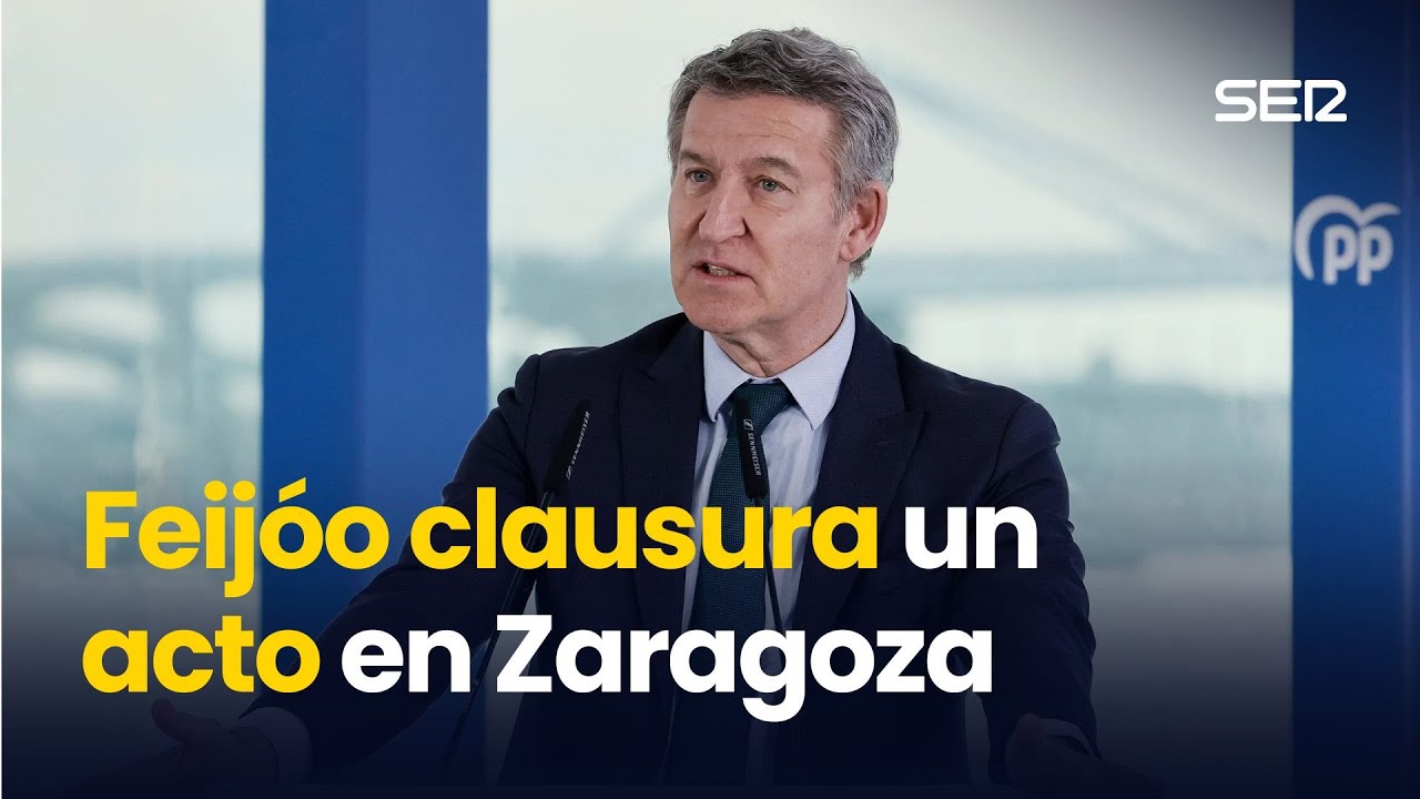 Feijóo clausura un acto del PP en Zaragoza (18/01/2026)