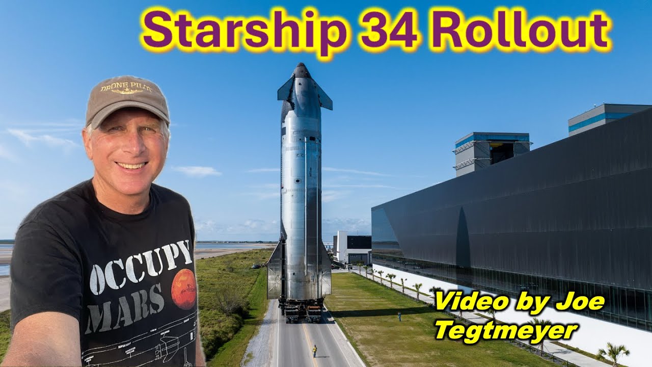 SpaceX Starship 34 Rollout from Production Area to Launch Site! Walk Along this Epic Journey!