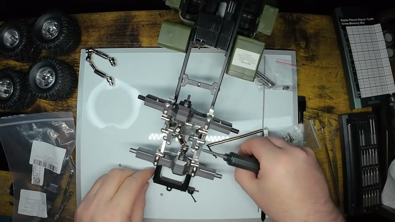 RC WPL 6x6 B36 ural 4320 1977 Aluachse Alufelgen Aluwippe Montage TEIL 6