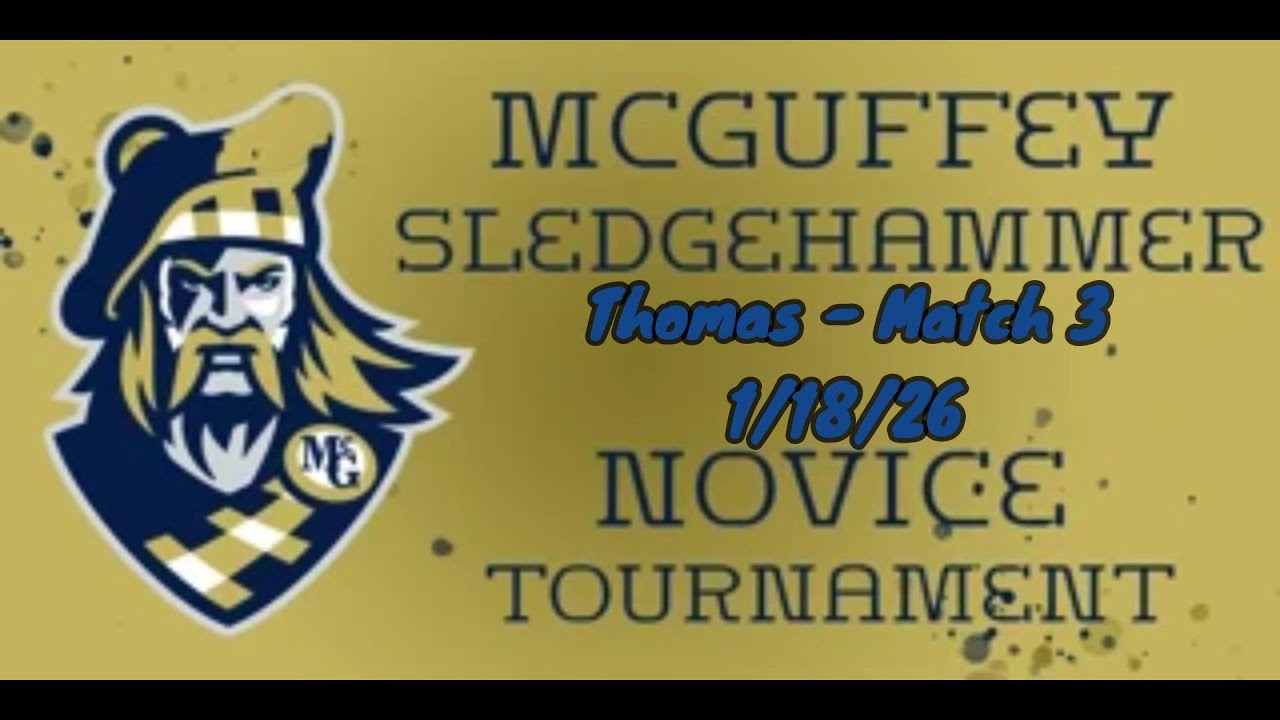 Match 3 - McGuffey Sledgehammer Wrestling Tournament 1/18/26