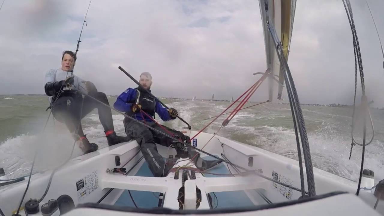 Fast Reach by Chris Thorne at the Brightlingsea Fireball Open