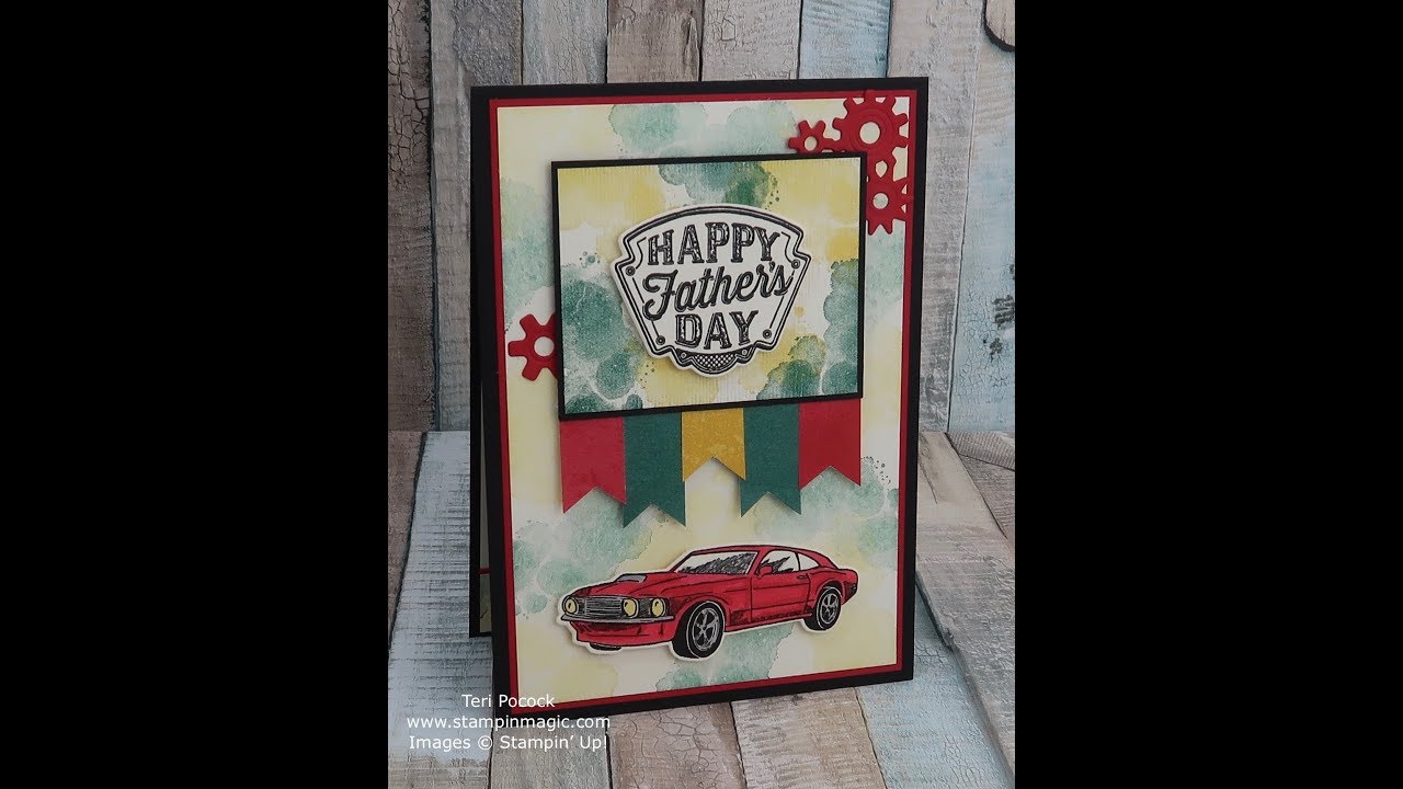 Masculine Card using Geared Up Garage by Stampin' Up!
