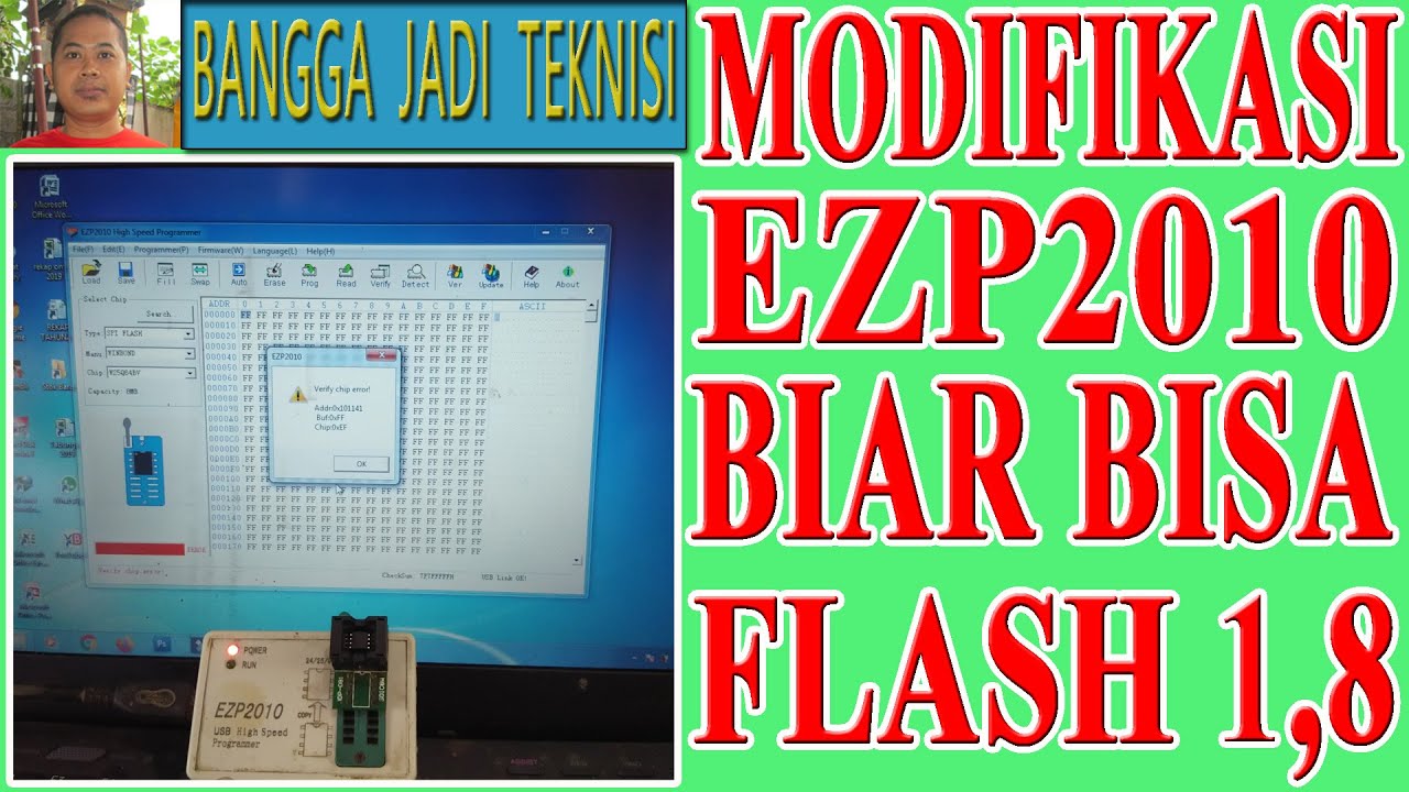 Cara Pakai EZP2010 Untuk Flash Bios 1,8