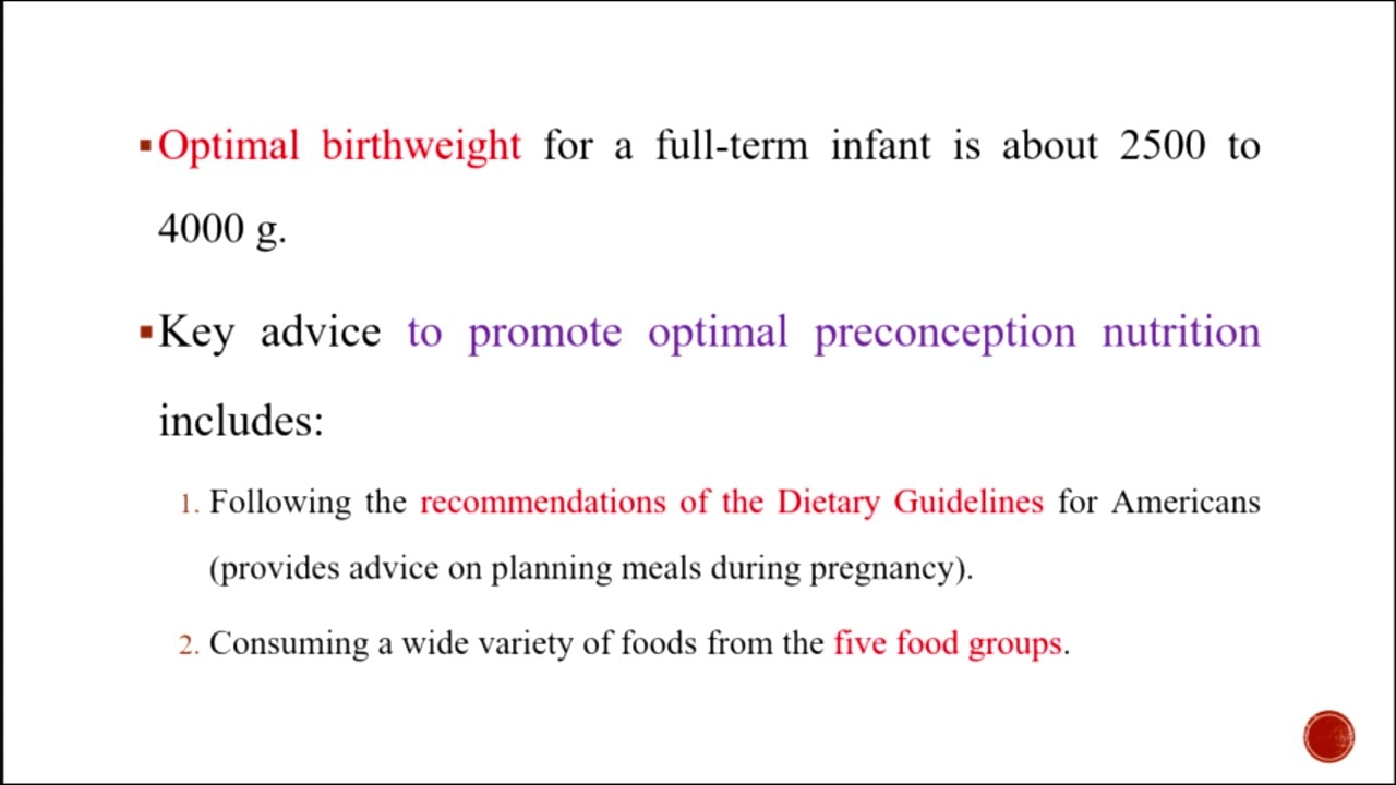 Chapter 6, Nutrition during lifespan