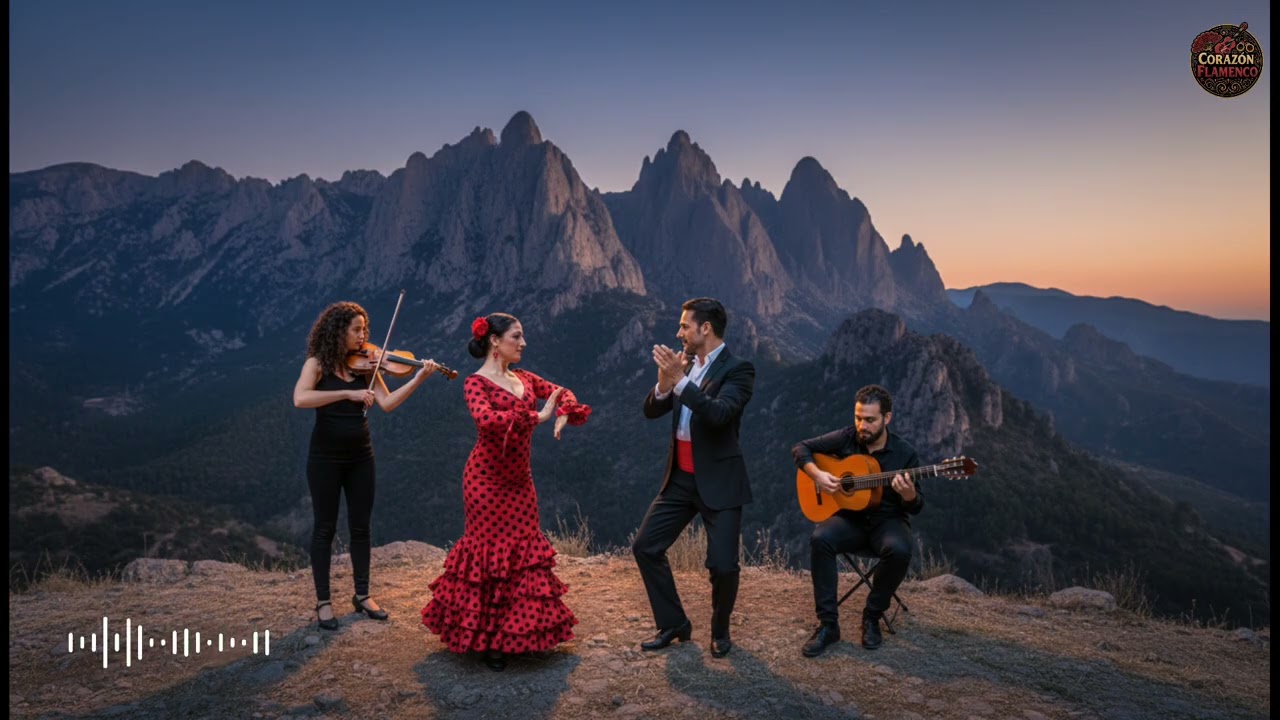 Montañas de Andalucía al Atardecer 🌄 Guitarra Flamenca & Violín | Flamenco Fusion Instrumental
