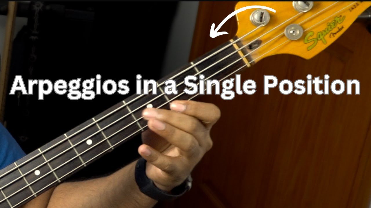 Arpeggios in a Single Position (Diatonic Triads) #arpeggios #basslessons