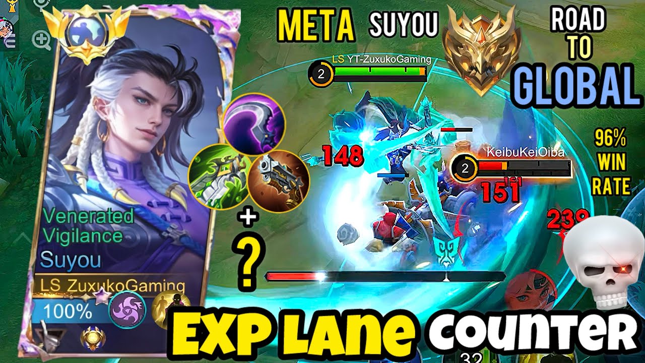BROKEN EXP LANE SUYOU! How to Counter Any Hero | MLBB Gameplay 2k 60fps | ZuxukoGaming | 