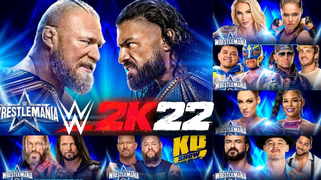 WWE 2K22 WRESTLEMANIA 38 ALL FULL MATCH (PS4 GAMEPLAY)