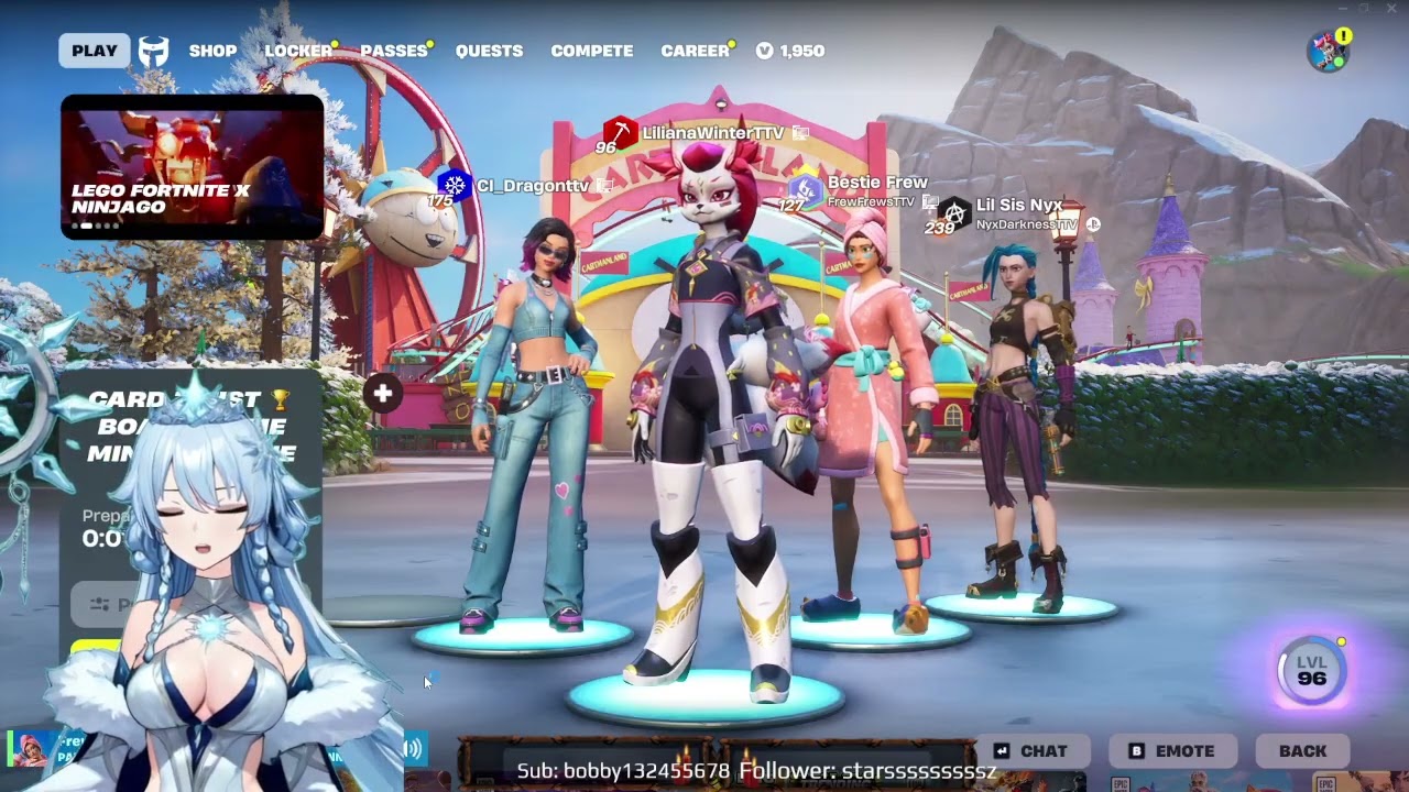 Playing Fortnite UNO w/ Frew, Dragon, Nyx, Dega, & Luv