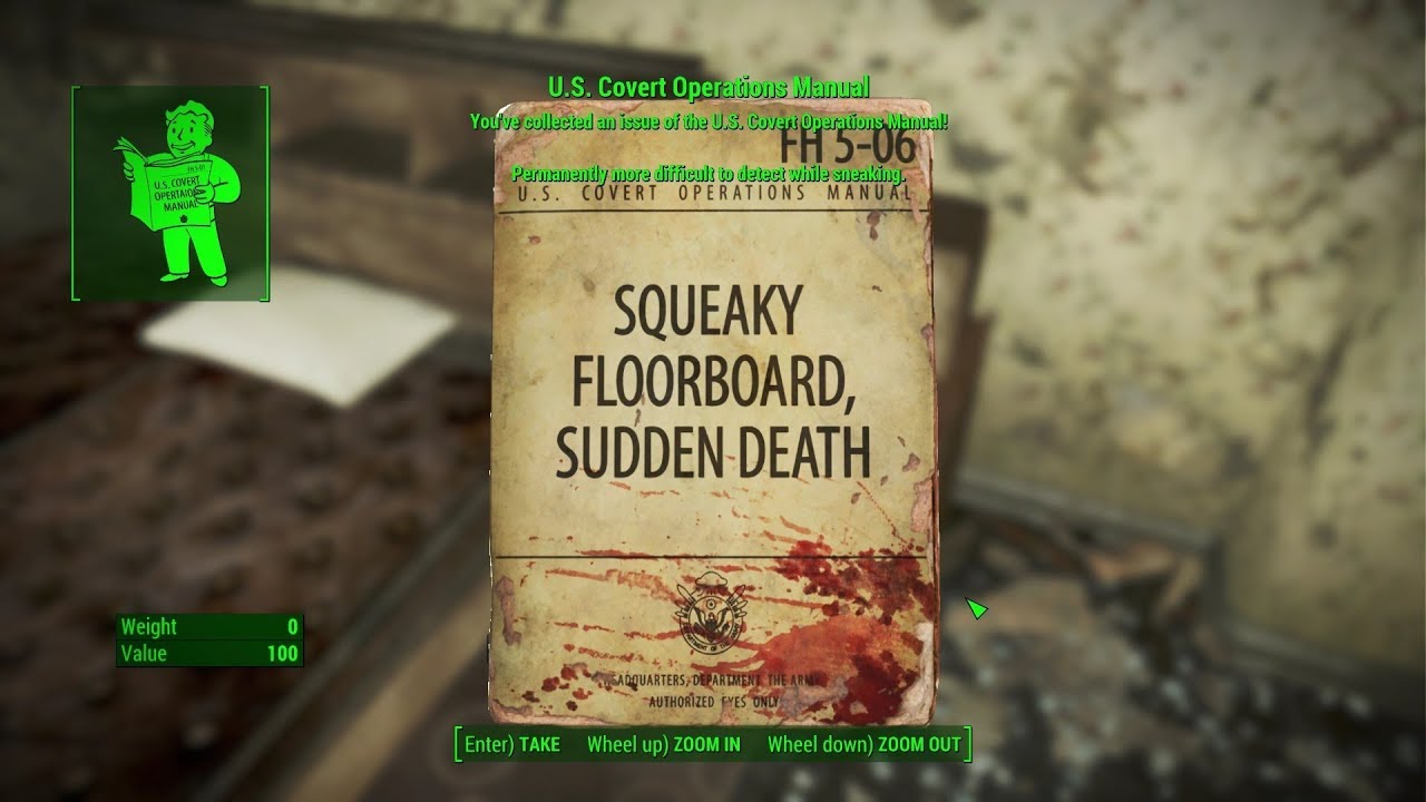 Fallout 4 Ep 242 U S  Covert Operations Manual Squeaky Floorboard, Sudden Death Fort Hagen
