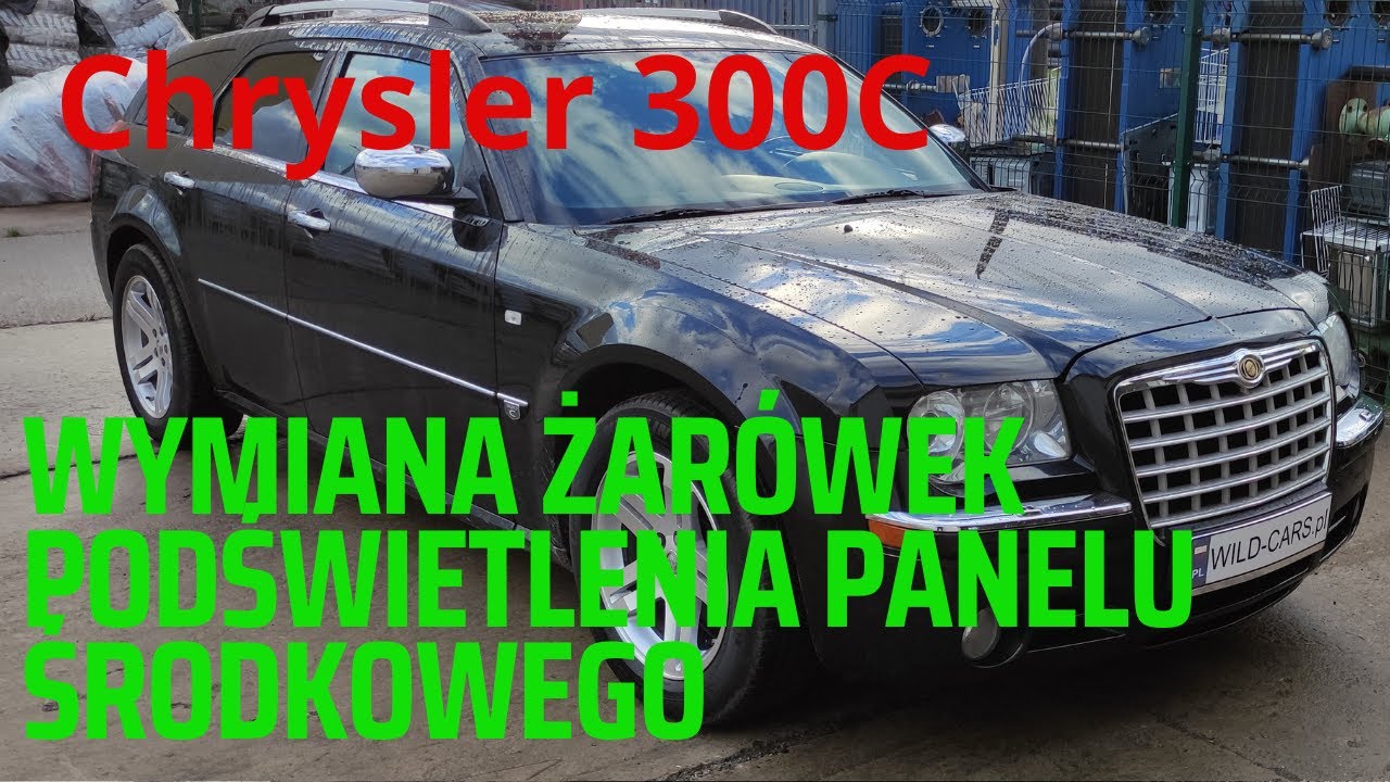 Chrysler 300C wymiana żarówek podświetlenia panelu środkowego