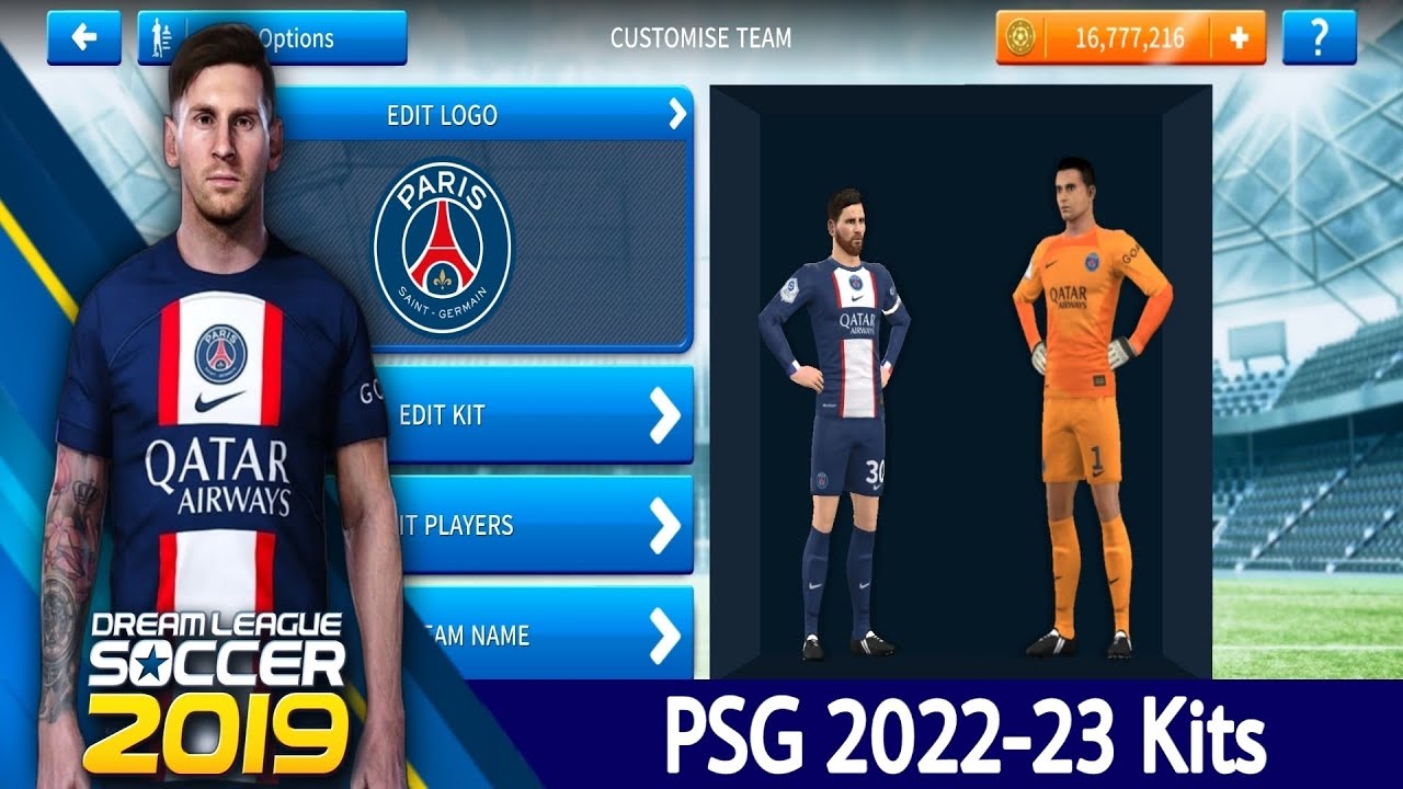 Paris Saint-Germain (PSG) 2022-23 Kits - DLS 19