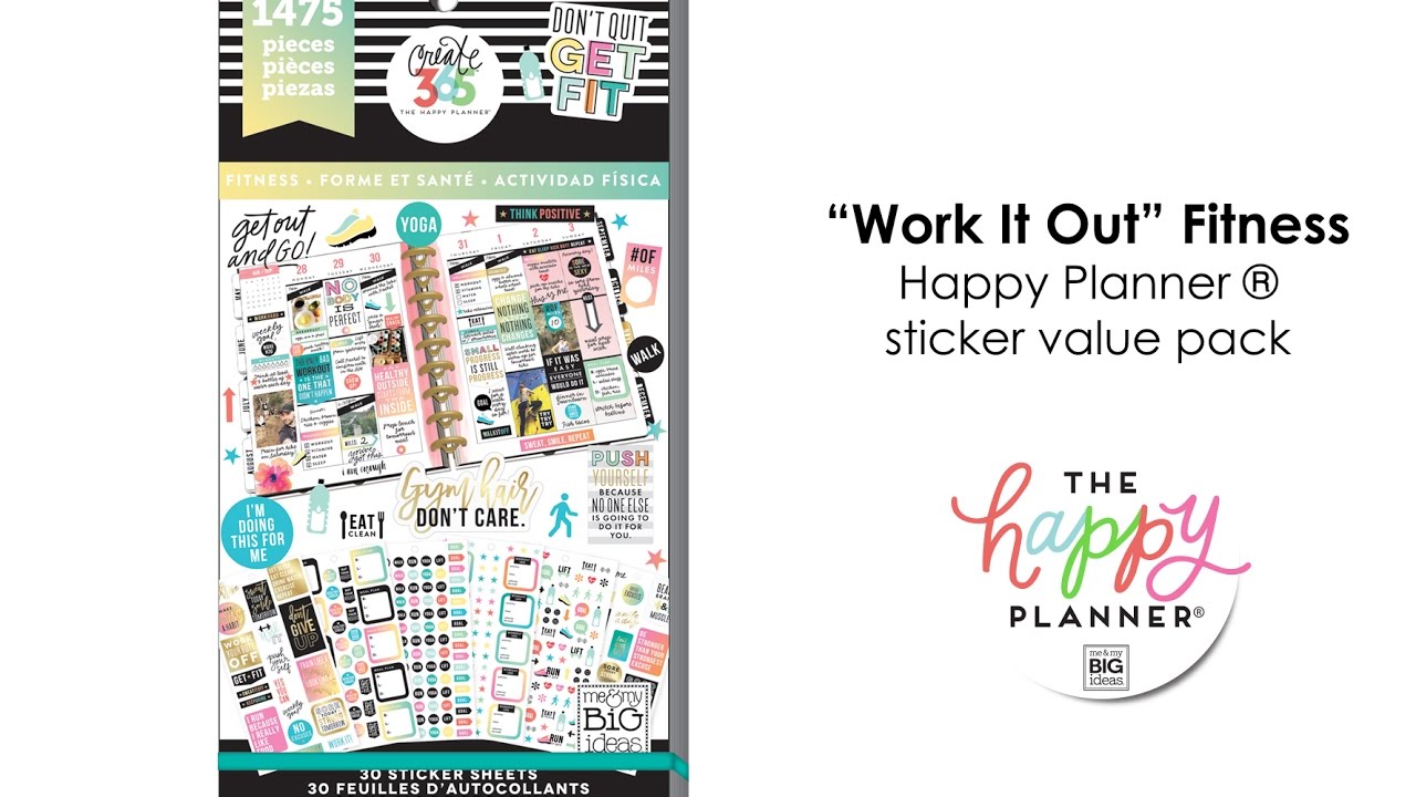 Value Pack Stickers - Fitness - Happy Planner® Preview
