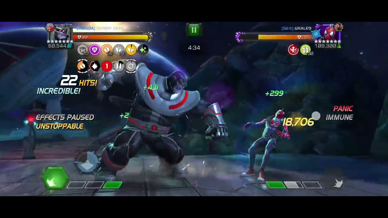 MCOC AW Thanos vs Spider-Punk node 23