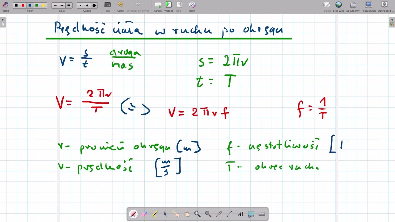 Okres i częstotliwość w ruchu po okręgu, zadania