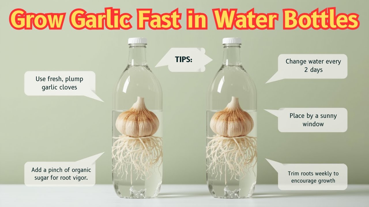 I grow garlic in water bottles, roots exploded and harvested tons in weeks